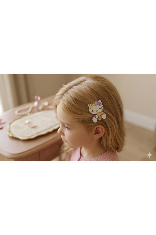 Sevimli Karakterli Akrilik Simli Çocuk Pens Toka - 1 Adet