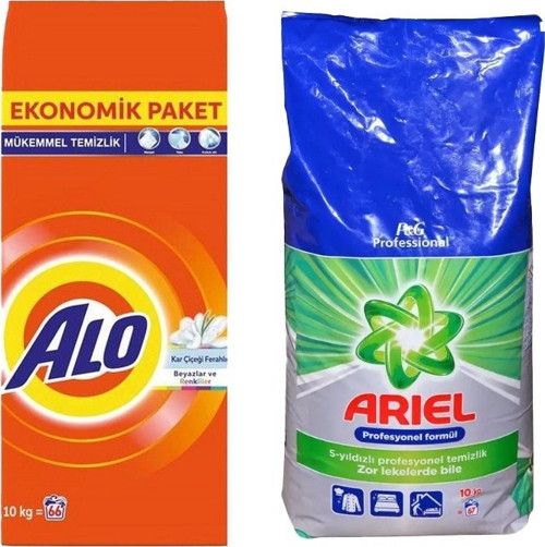 ve Alo 20 kg Beyazlar ve Renkliler İçin Toz Çamaşır Deterjanı 133 Yıkama Kar Çiçeği Kokusuyla