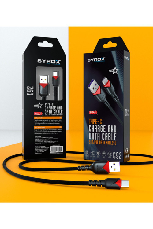 C92 Type-c Girişli 2.0a Hızlı Şarj Ve Data Kablosu C92 Suntechc92