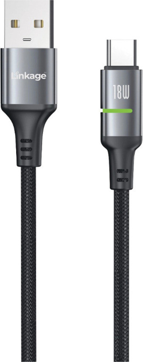 LKCB-48 USB-A to USB-C 18W 2.4A 1.2 Metre LED Göstergeli Şarj Kablosu