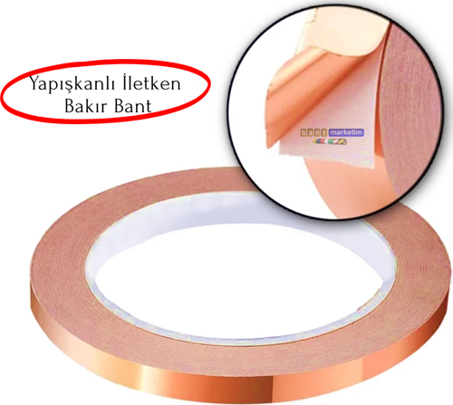 Bakır Folyo İletken Bant 7mmx10mt