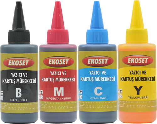 Epson L100 L110 L130 L1300 Uyumlu Muadil Mürekkep 4x100ml 4 Renk