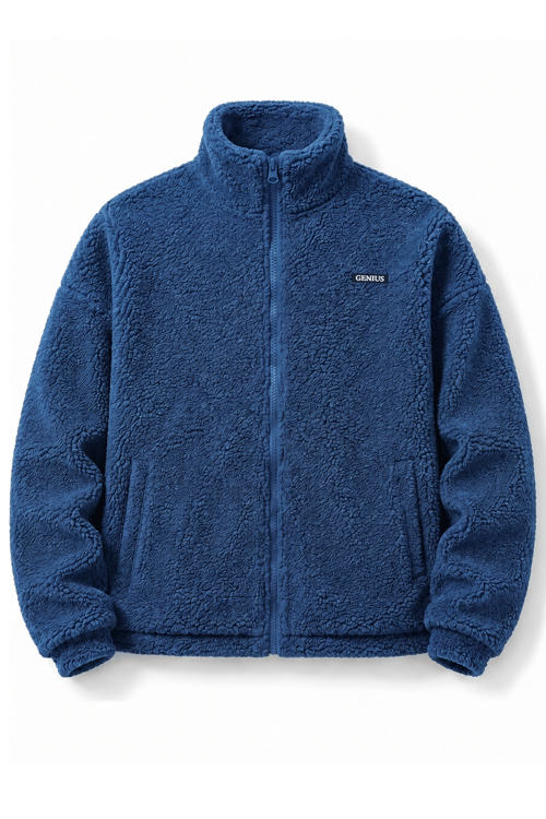 Oversize Peluş Erkek İçi Polarlı Tam Fermuarlı Sherpa Sonbahar Kış Kadın Polar Sweatshirt OVERSIZE-PELUS