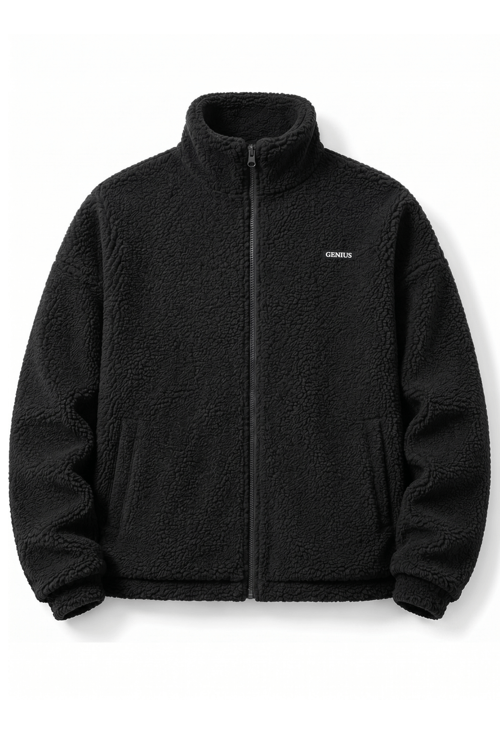 Oversize Peluş Erkek İçi Polarlı Tam Fermuarlı Sherpa Sonbahar Kış Kadın Polar Sweatshirt OVERSIZE-PELUS