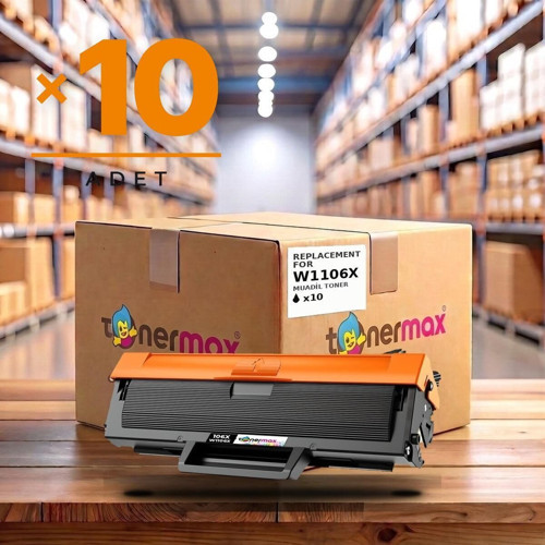 HP Laser MFP 135w Muadil Toner Çipli W1106X 10'lu 2.500 Sayfa ( Yüksek Kapasite )