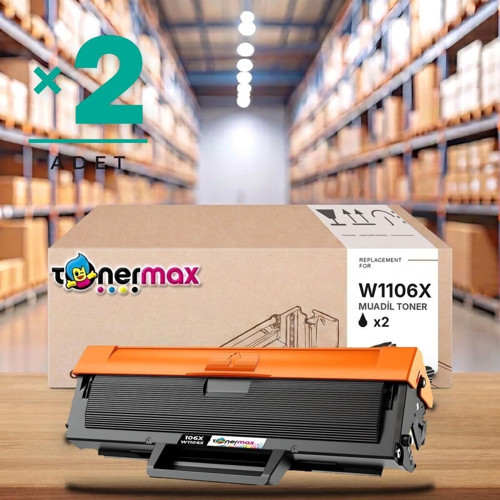HP Laser MFP 138p Muadil Toner Çipli W1106X 2'li 2.500 Sayfa ( Yüksek Kapasite )