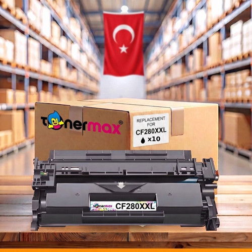 HP LaserJet Pro 400 M401dn Muadil Toner Çipli CF280XXL 10'lu