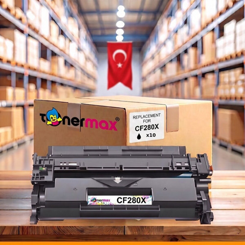 HP LaserJet Pro 400 M401dn Muadil Toner Çipli CF280X 10'lu