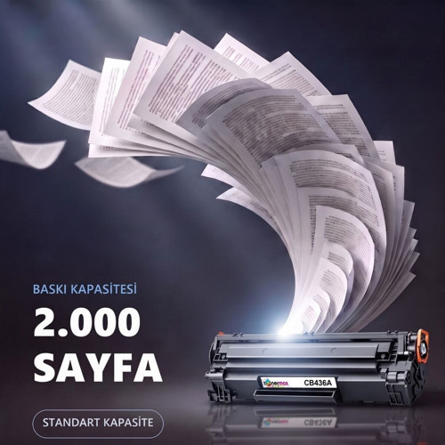 HP LaserJet M1120n MFP Muadil Toner Çipli CB436A 10'lu 2.000 Sayfa