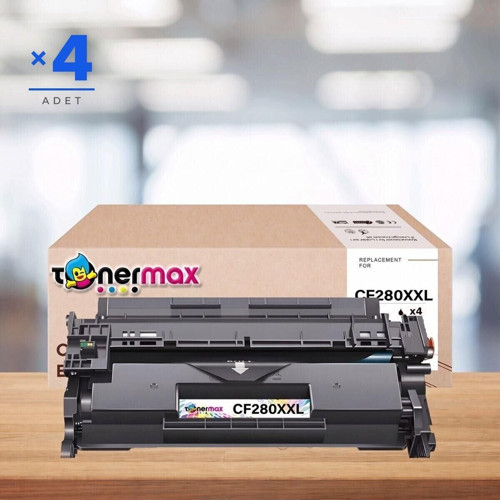 HP LaserJet Pro 400 M401n Muadil Toner Çipli CF280XXL 4'lü