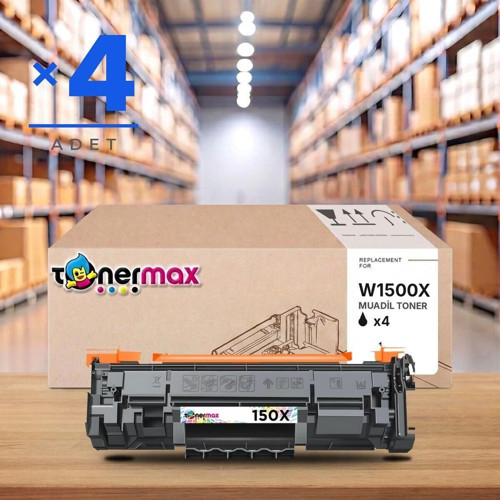 HP LaserJet Pro MFP M139e Muadil Toner Çipli W1500X 4'lü 1.500 Sayfa