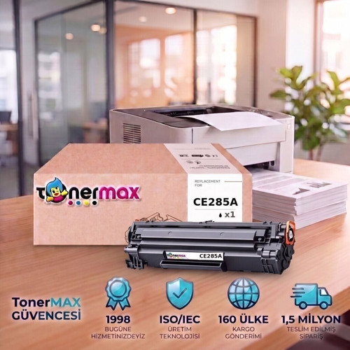 HP LaserJet Pro M1214nfh Muadil Toner Çipli CE285A 10'lu 1.600 Sayfa