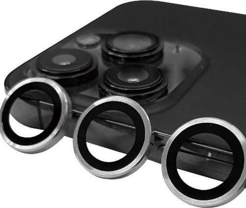 İphone 15 Pro Max Raze Metal Kamera Lens - Gümüş