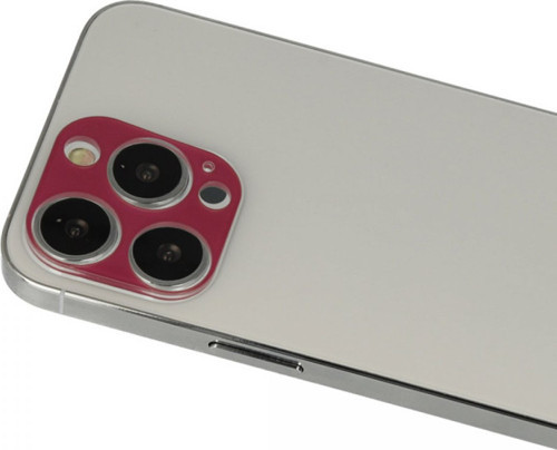 iPhone 13 Pro Max Rainbow Kamera Lens Koruma Cam - Koyu Kırmızı