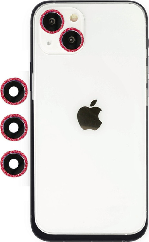 iPhone 14 Shine Kamera Lens - Kırmızı