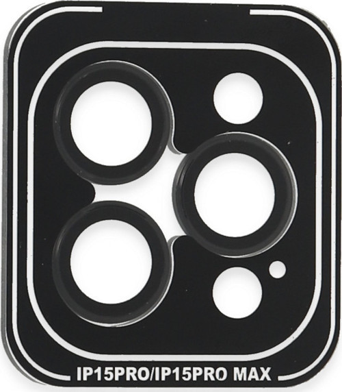 iPhone 15 Pro Max PVD Metal Kamera Lens - Siyah
