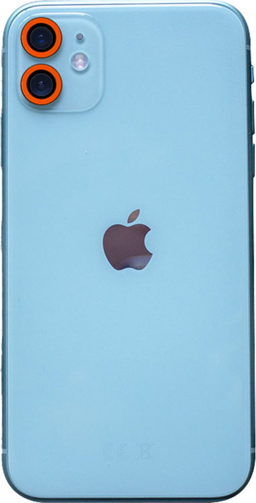 İphone 11 Neon Fosforlu Kamera Lens - Turuncu