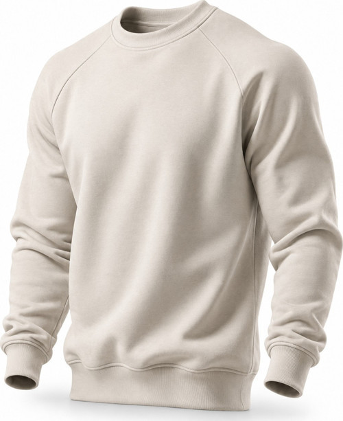 Erkek Bisiklet Yaka Spor Sweatshirt Basic Günlük Rahat Pamuklu Uzun Kollu Sweat