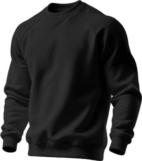 Erkek Bisiklet Yaka Spor Sweatshirt Basic Günlük Rahat Pamuklu Uzun Kollu Sweat