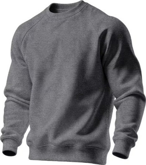 Erkek Bisiklet Yaka Spor Sweatshirt Basic Günlük Rahat Pamuklu Uzun Kollu Sweat