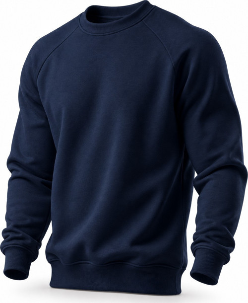 Erkek Bisiklet Yaka Spor Sweatshirt Basic Günlük Rahat Pamuklu Uzun Kollu Sweat