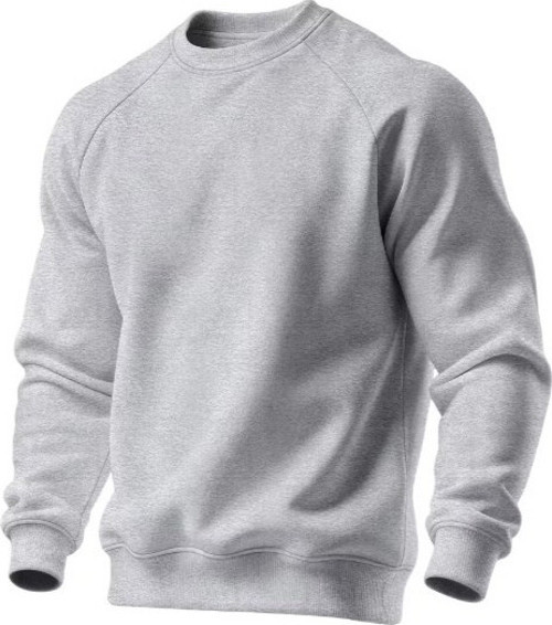 Erkek Bisiklet Yaka Spor Sweatshirt Basic Günlük Rahat Pamuklu Uzun Kollu Sweat