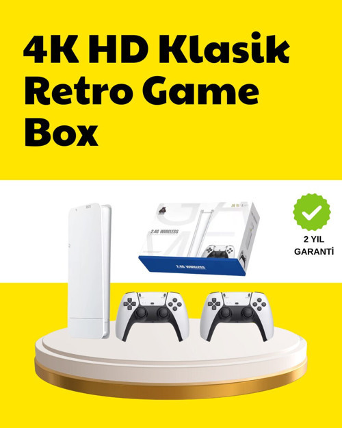 2 Kablosuz Kollu HDMI Uyumlu M15 Oyun Konsolu - 4K Retro Oyun Deneyimi