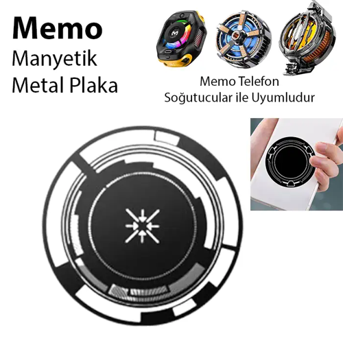 Memo Manyetik Metal Halka - CX07 & CX08 Uyumlu Telefon Soğutucu