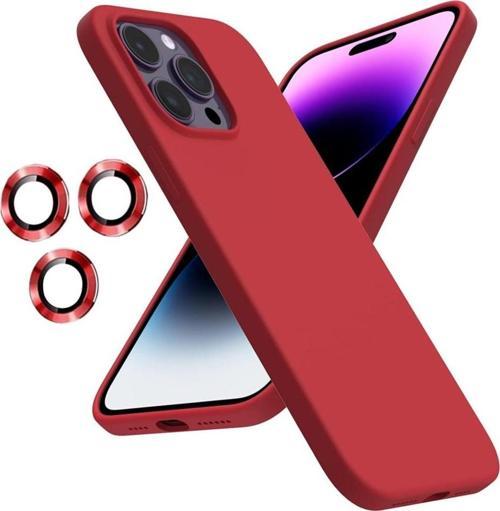 iPhone 14 Pro Max Kılıf Kamera Lensli Lansman Silikon Kapak
