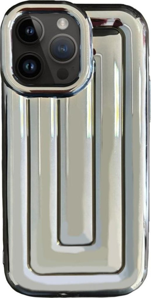 iPhone 14 Pro Max Rudra Seri Labirent Desen 3D Metalik Silikon Kapak