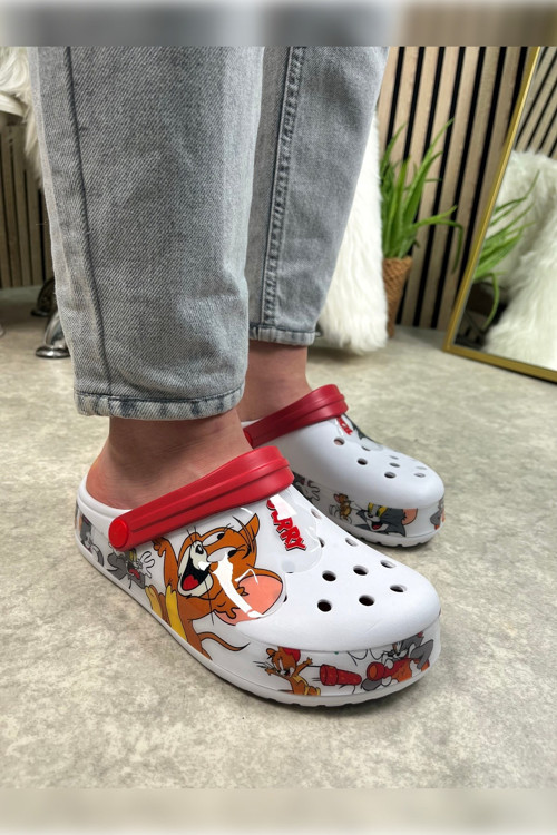 Günlük Anne Kız Terlik Sabo Hemşire Doktor Aşçı Sandalet Desenli Taban Crocs CRF-8246