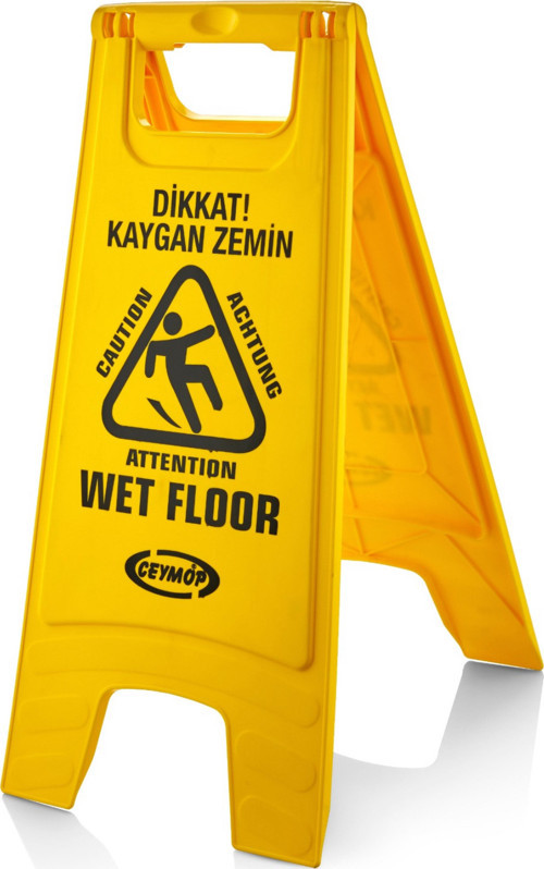 Kaygan Zemin Levhası (Sarı) (60X30 Cm) (Cyp-816) (1 Adet)