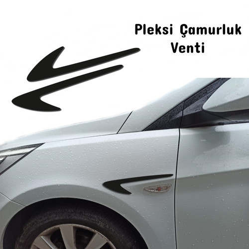 Universal Pleksi Çamurluk Venti Parlak Siyah (Sağ - Sol Takım)