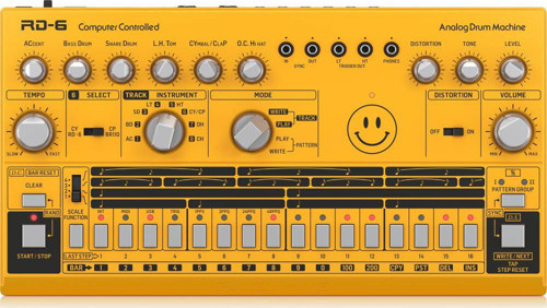 BEHRINGER RD-6-AM RHYTHM DESIGNER Analog Davul Makinesi (Sarı)