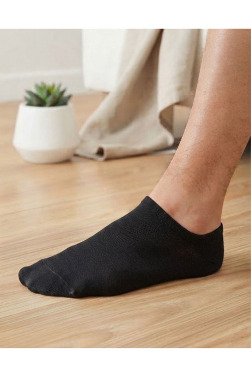 Unisex Sneaker Siyah Çorap Görünmez Bilekte Spor Çorap