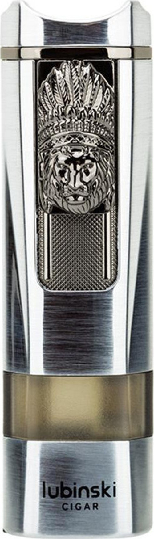 Lion Sehpalı Delicili Tek Torch Puro Çakmağı Silver