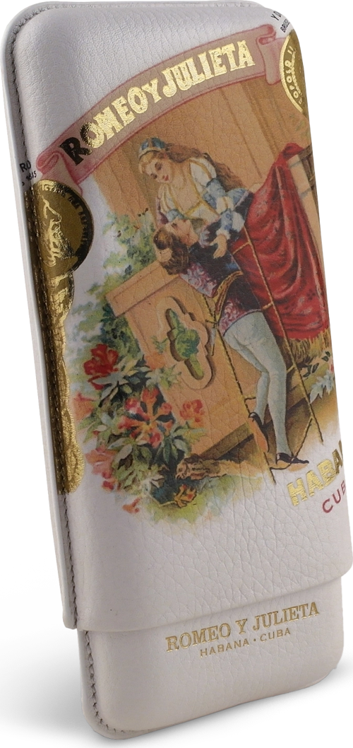 Romeo y Julieta Gerçek Deri Puro Kılıfı Üçlü 60 Ring - Beyaz