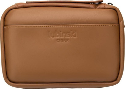 Yeni Seri Deri Puro Taşıma Çantası Kahve Çakmak+Kesici Set