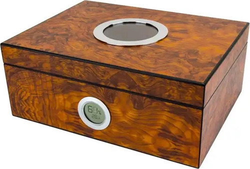 Masif Sedir Camlı Humidor Puro Kutusu 50s