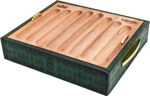 Yeni Seri Kapaklı Puro Sunum Ve Taşıma Tepsisi Humidor Puro Kutusu Yeşil