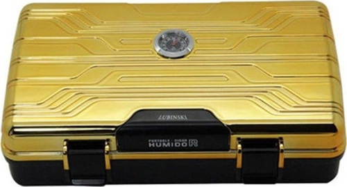 Polikarbon Seyahat Humidoru Puro Kutusu 10Cigar Gold