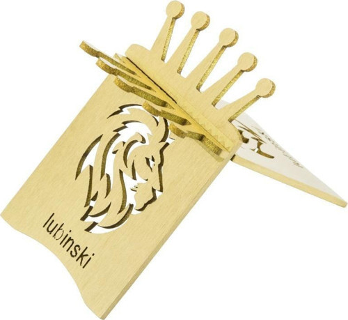 New Lion Özel İşleme Motifli Puro Sehpası Gold Lion-2