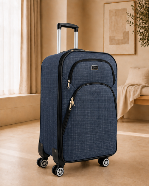 Kabin Boy 4 Teker Kumaş Valiz Navy Blue 1081