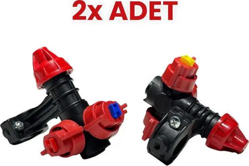 Holder Plastik Üçlü T-Jet Stoperli İlaçlama Meme 2 Adet