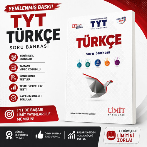 LİMİT YAYINLARI 2028 MAARİF MODEL TYT TÜRKÇE SORU BANKASI-MAARİF TYT DENEME HEDİYELİ!!