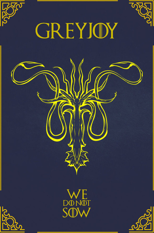 Greyjoy Kraken Armalı Kupa Bardak – Siyah Altın Fantastik Tasarım