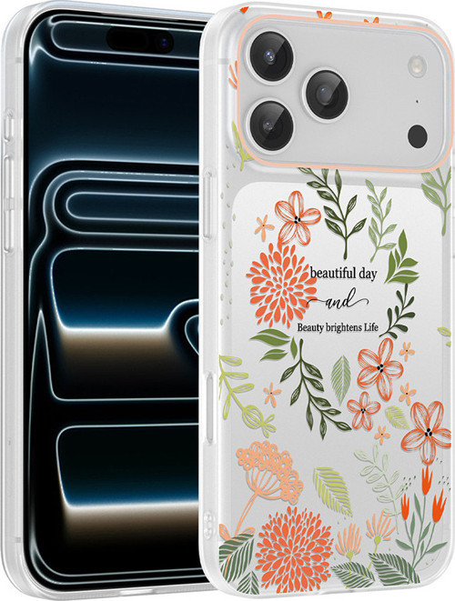 iPhone 17 Pro Kılıf Kamera Korumalı Desenli Klip Kılıf Beautiful