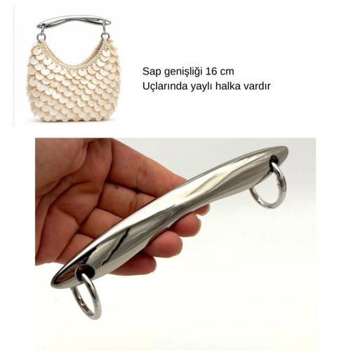16 Cm Balık Model Çanta Sapı Silvery Renk