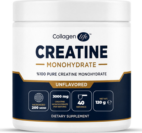 %100 Saf Kreatin Monohidrat Creatine Monohydrate 120G 40 Servis Takviye Edici Gıda