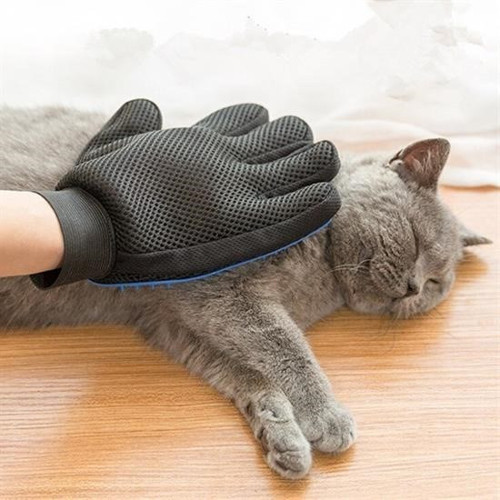 Evcil Hayvan Tüy Toplama ve Masaj Eldiveni, Kedi ve Köpekler İçin Özel Tarama Eldiveni (Mavi)